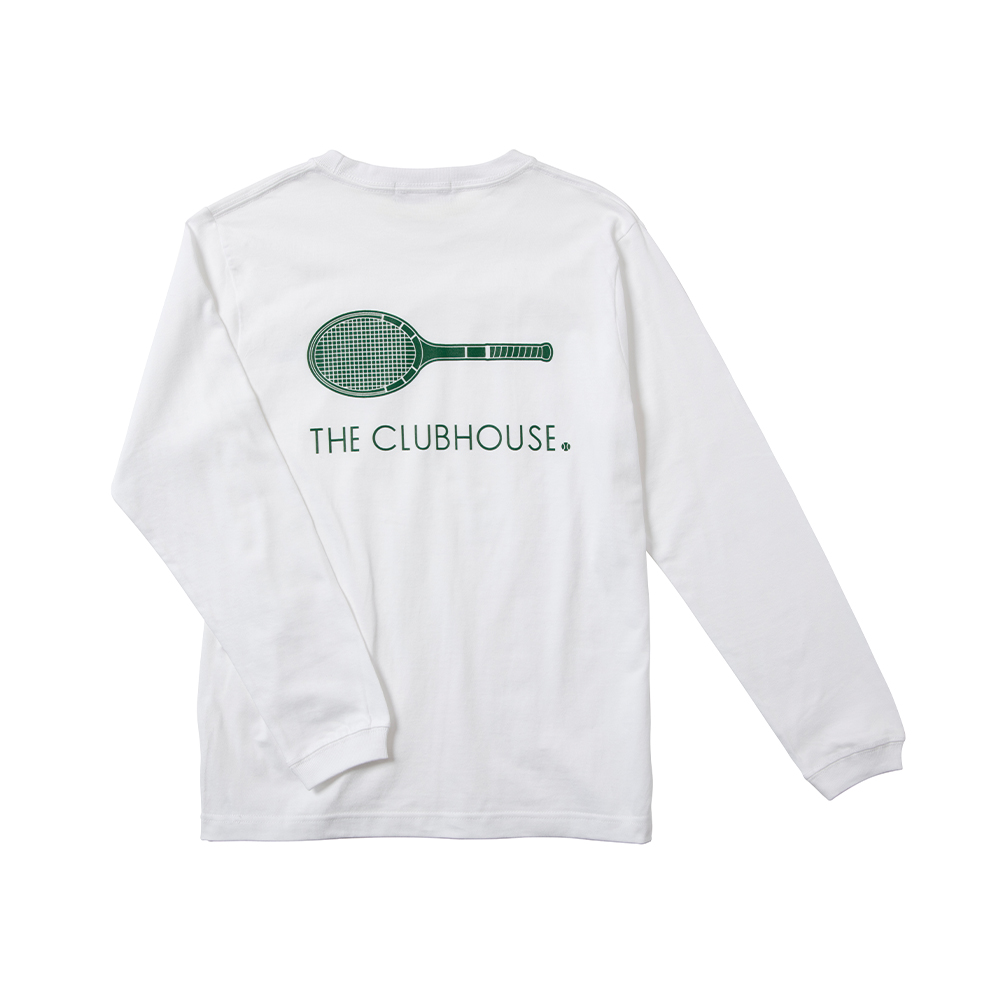 THE CLUBHOUSE ロングスリーブコットンTシャツ（ホワイト）