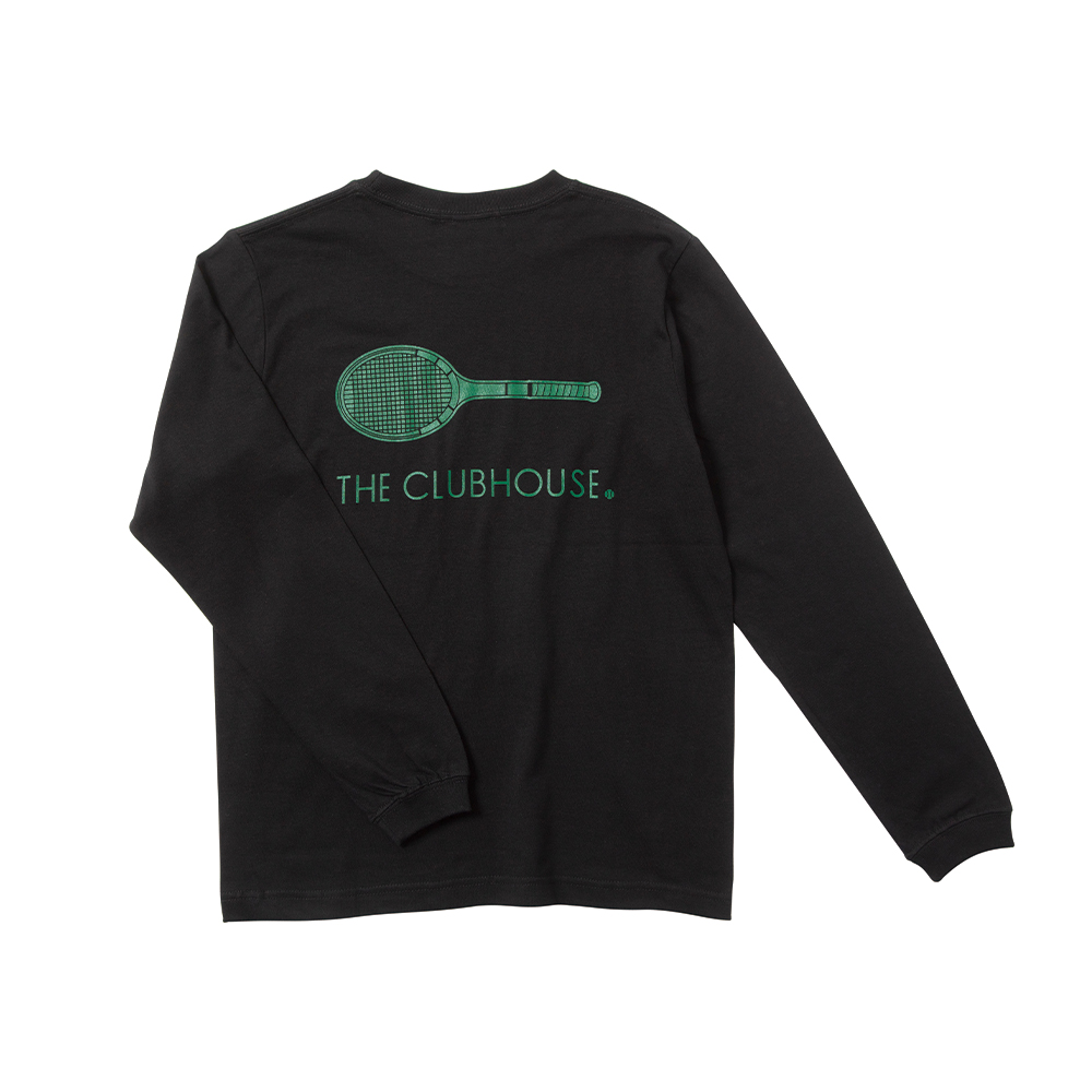 THE CLUBHOUSE ロングスリーブコットンTシャツ（ブラック）