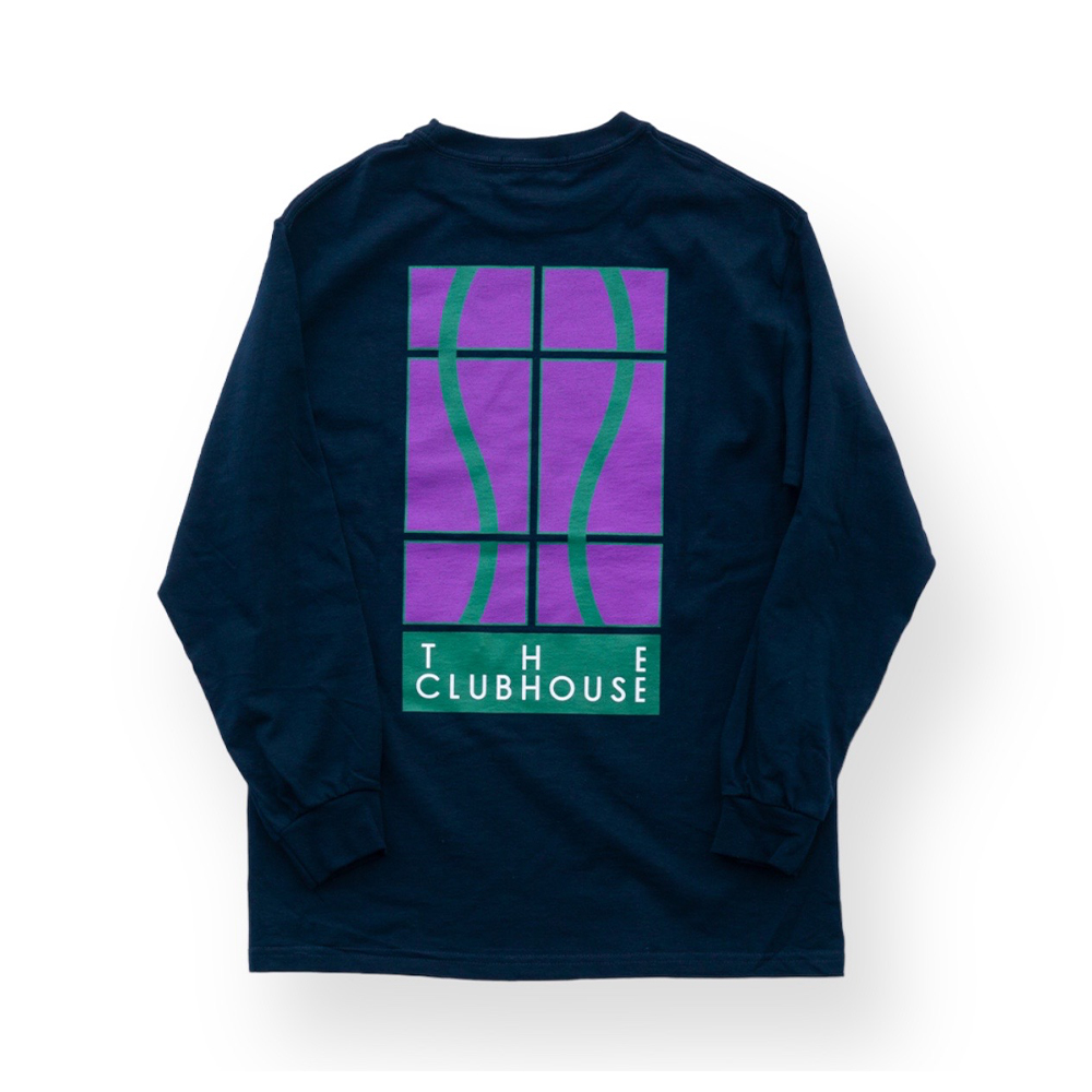 THE CLUBHOUSE STRING SERVICE　ロングスリーブTシャツ（ネイビー）