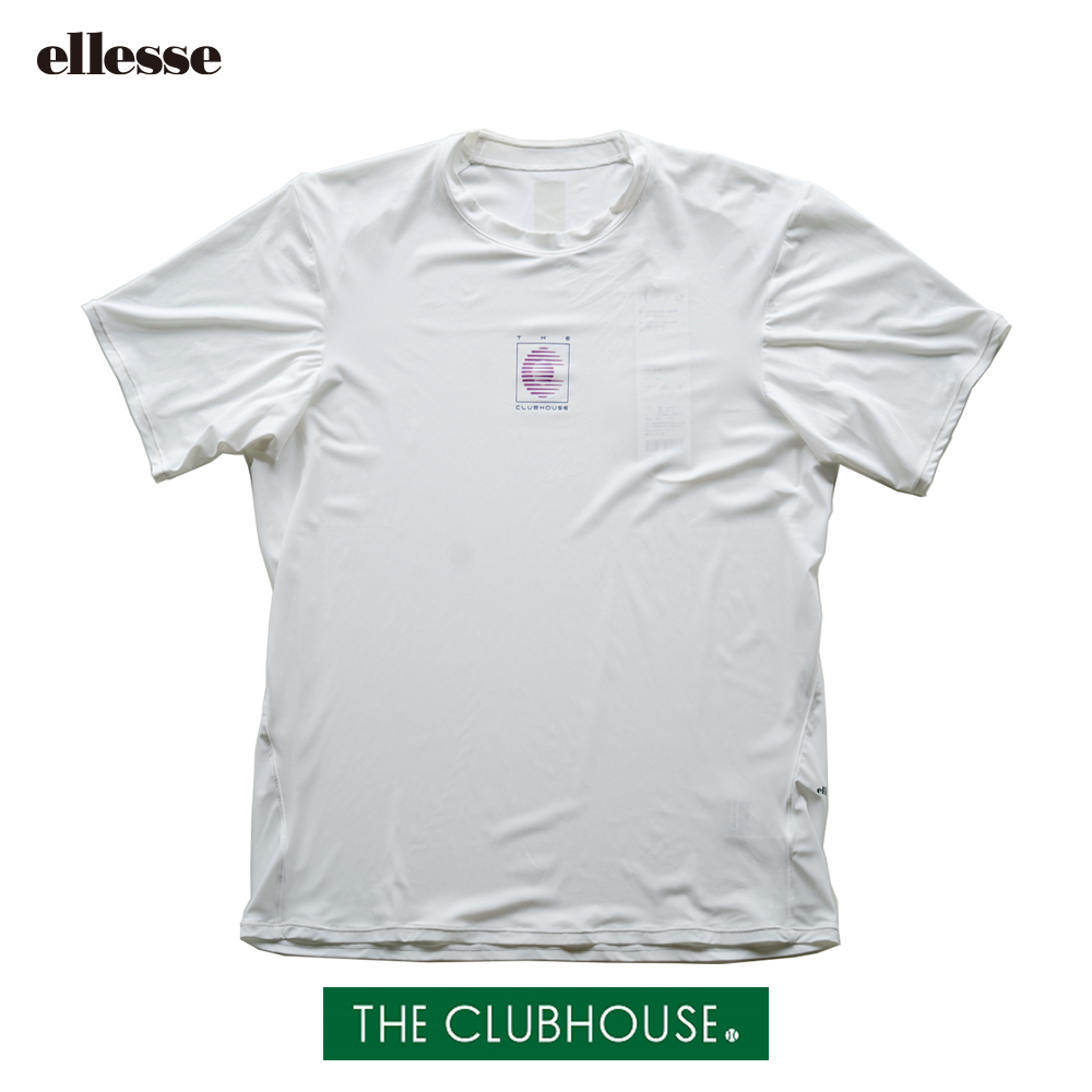 【THE CLUBHOUSE別注】ellesse メンズゲームシャツ（ホワイト）