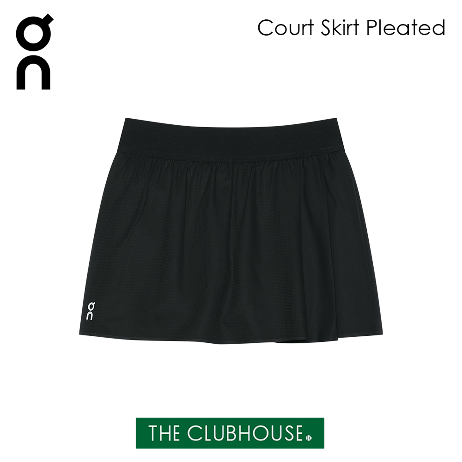 On | Court Skirt Pleated W Women (Black)｜THE CLUBHOUSE